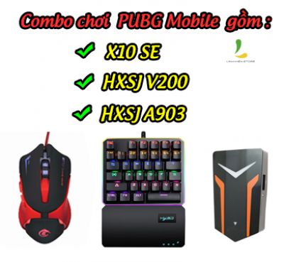 Combo X10 SE + bàn phím cơ HXSJ V200 + Chuột HXSJ A903