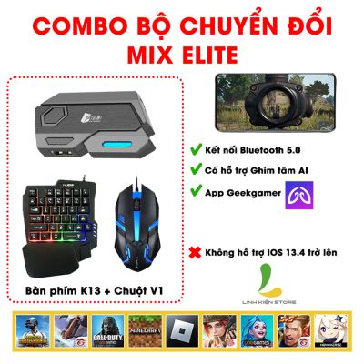 Combo Bộ chuyển đổi MIX ELITE + Bàn phím K13 + Chuột V1