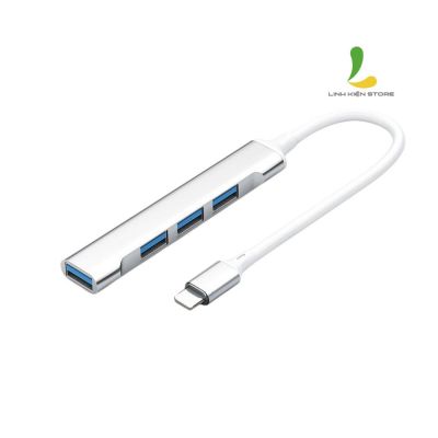 Bộ chia USB 4 cổng USB 3.0 hợp kim nhôm bạc – TYPE-C HUB