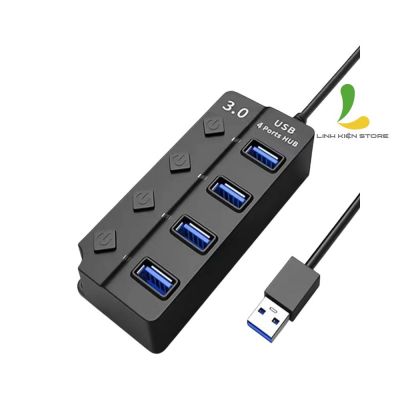 Bộ chia HUB USB 4 cổng USB 3.0 có công tắc