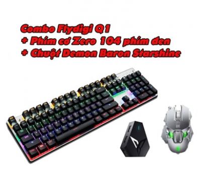 Combo Flydigi Q1 + Phím cơ Zero 104 phím + Chuột Demon Baron Starshine