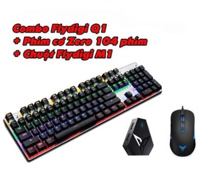 Combo Flydigi Q1 + phím cơ Zero 104 phím + chuột Flydigi M1