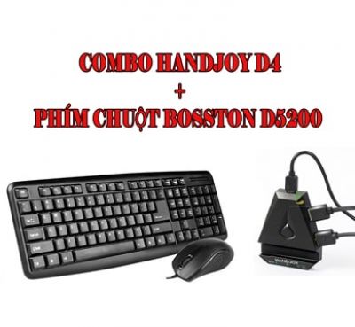 Combo Handjoy D4 + phím chuột Bosston D5200