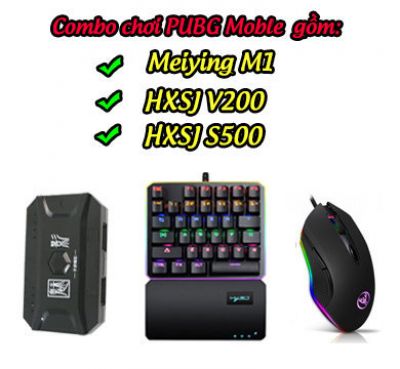 Combo Meiying M1+ Bàn phím cơ HXSJ V200+ Chuột HXSJ S500