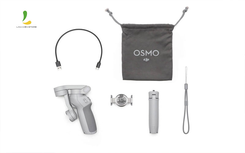 Trọn bộ sản phẩm Gimbal điện thoại  DJI Osmo Mobile 4 SE