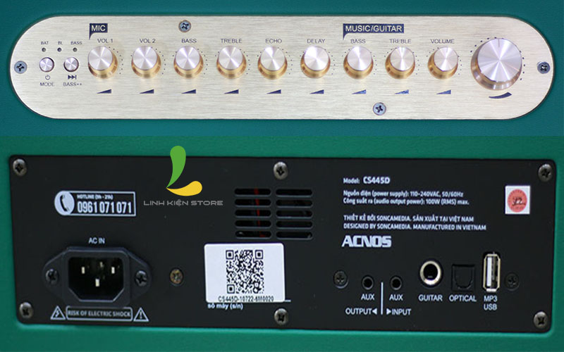 Hệ thống bảng mạch Loa kéo Acnos CS445D