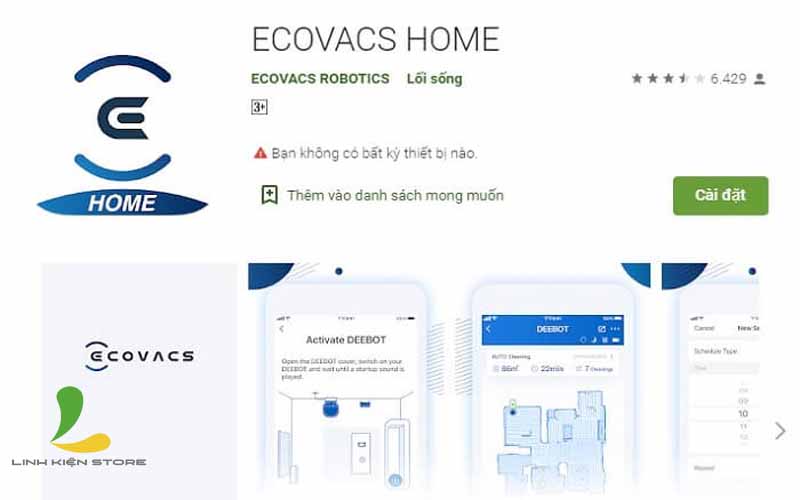 App ECOVAS Home Robot hút bụi Ecovas Deebot N8 Pro