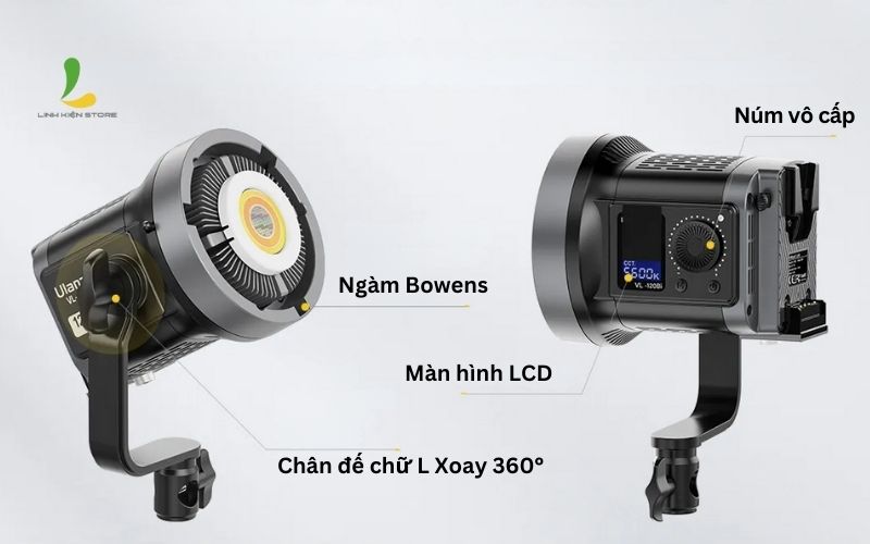 Chan-de-xoay-360-do-linh-hoat-dieu-chinh-Den-ho-tro-Ulanzi-VL120Bi-Color-COB-Light