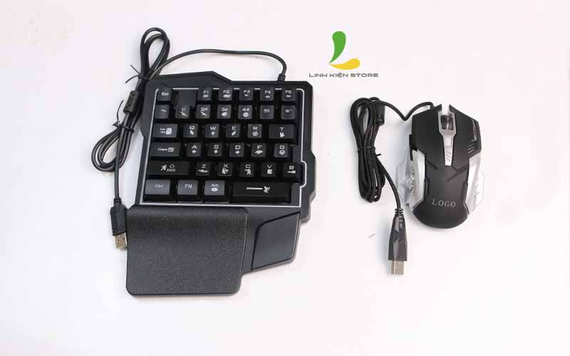 Trọn bộ bàn phím chuột chuyên Pubg Combo bàn phím cơ một tay GK103 + chuột gaming V2