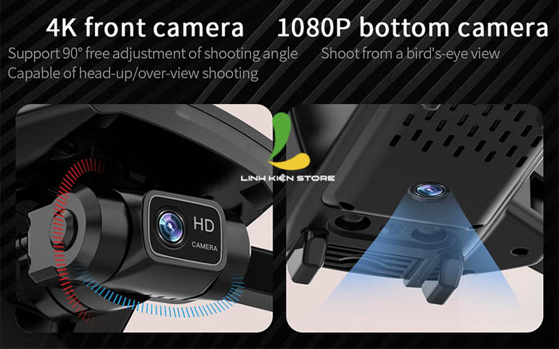 Camera 4K cho hình ảnh hoàn hảo sắc nét của Flycam ZLRC SG108 Pro 