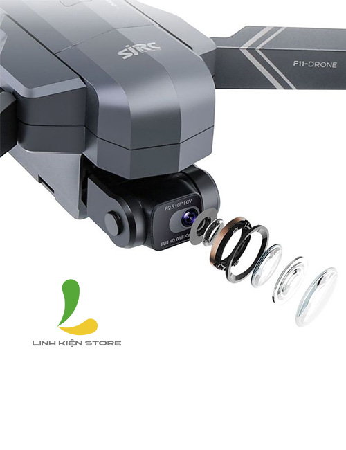 Camera 4K Full HD cho hình ảnh sắc nét của Flycam SJRC F11S 4K Pro 