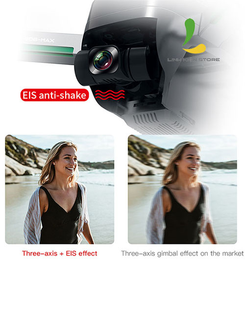 Gimbal chống rung kết hợp công nghệ EIS của  Flycam ZLRC SG906 Pro 3 Max 