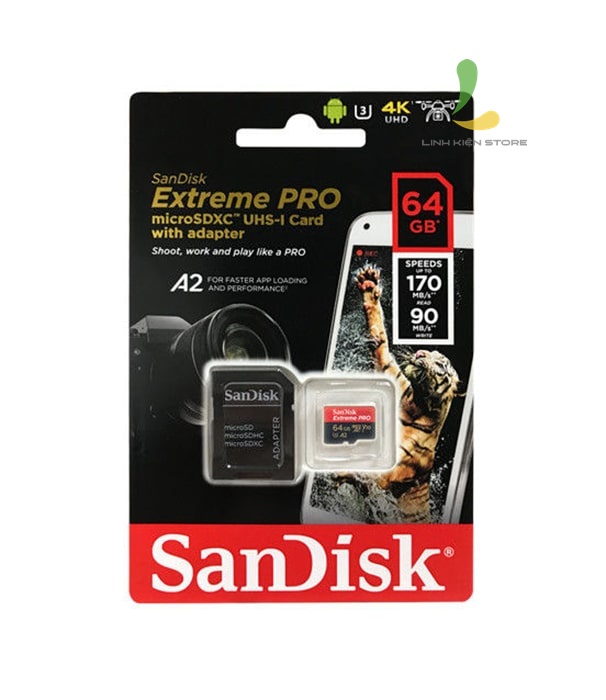 Thẻ nhớ SanDisk Extreme pro A2 64GB