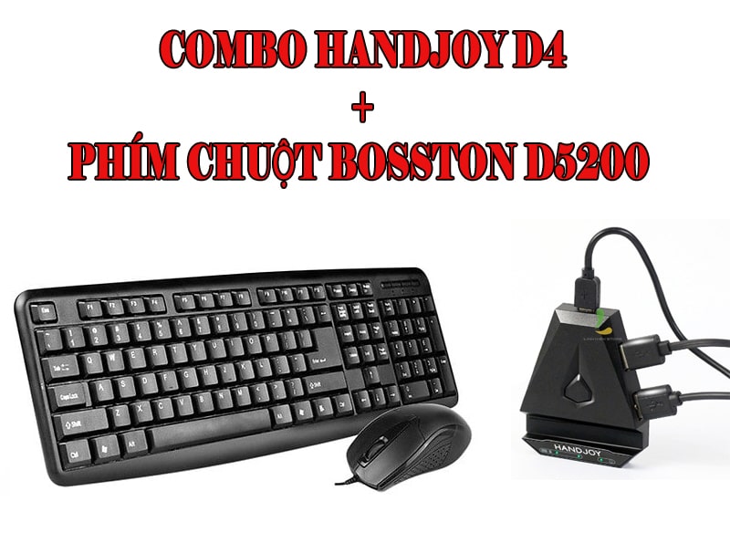 Combo Handjoy D4 + phím chuột Bosston D5200