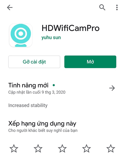 Ứng dụng mới HDWifiCam Pro của camera ngụy trang V99 bản 120 độ