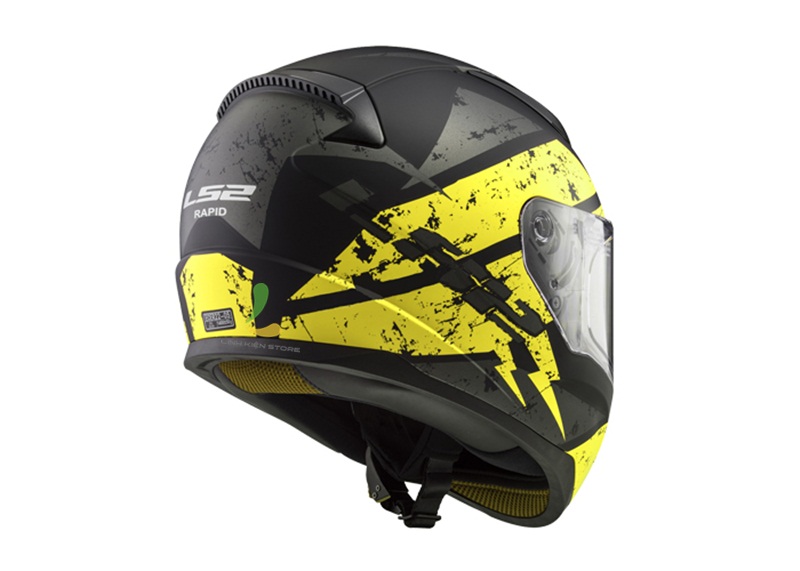 Mũ bảo hiểm fullface LS2 FF353 Rapid Deadbolt Black Yellow