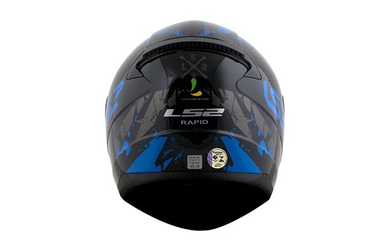 Mũ bảo hiểm fullface LS2 FF353 Rapid Palimnesis Gloss Black Blue