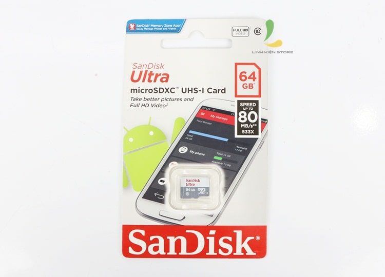 thẻ nhớ SD Sandisk Ultra II 80mb/s 64GB