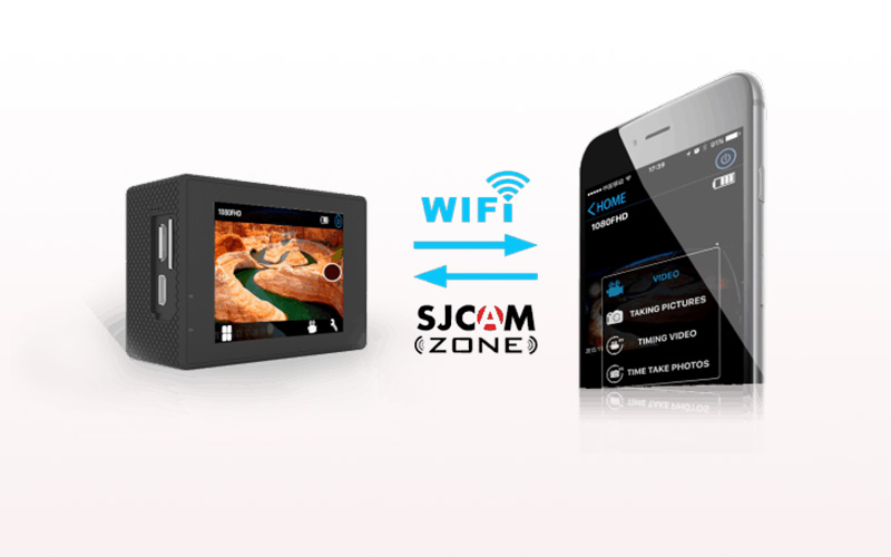 camera hành trình SJCAM SJ5000 Wifi có khả năng kết nối wifi cho trải nghiệm tuyệt vời