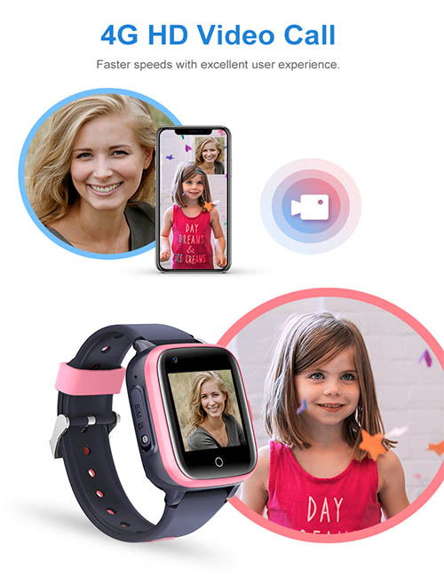Chip 4G HD Video call sắc nét của đồng hồ định vị trẻ em Wonlex KT15